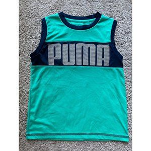 Puma boys size 5 green athletic tank top